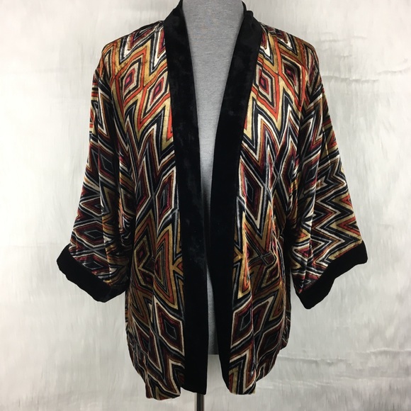 Chico's Sweaters - Chicos Abstract Crushed Velvet Cardigan